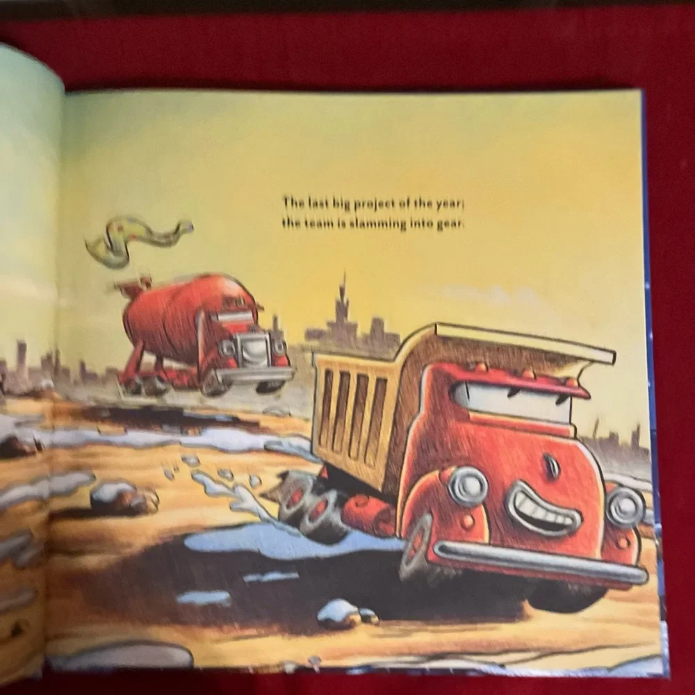 Construction Site on Christmas Night - Children's Holiday Picture Book